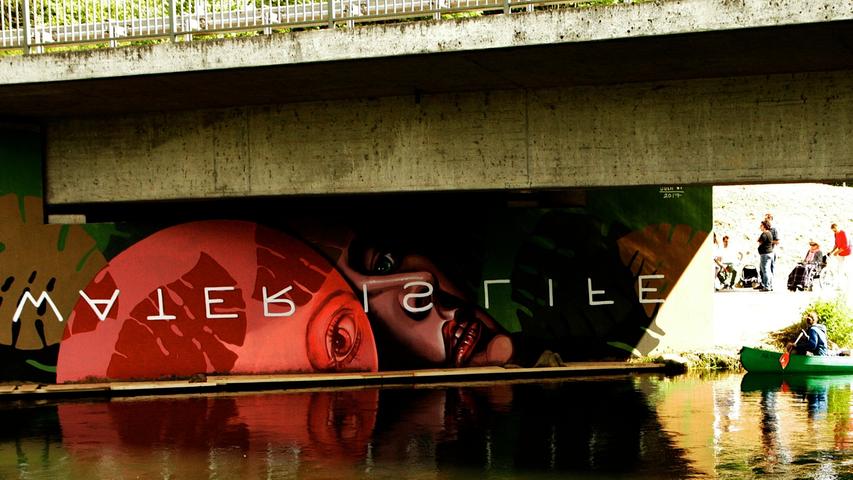 Graffiti- und Kunstfestival in Ebermannstadt Gestaltung der Straßenunterführung Ramstertal Foto: Marquard Och 18.06.2017