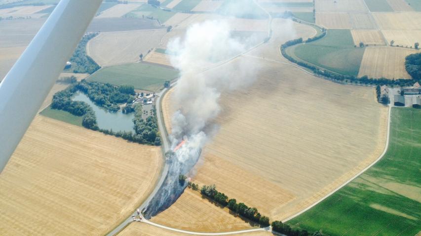 Luftbeobachter gegen Waldbrände über Gunzenhausen & Bayern