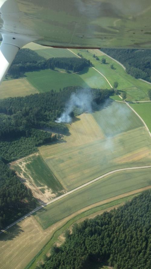 Luftbeobachter gegen Waldbrände über Gunzenhausen & Bayern