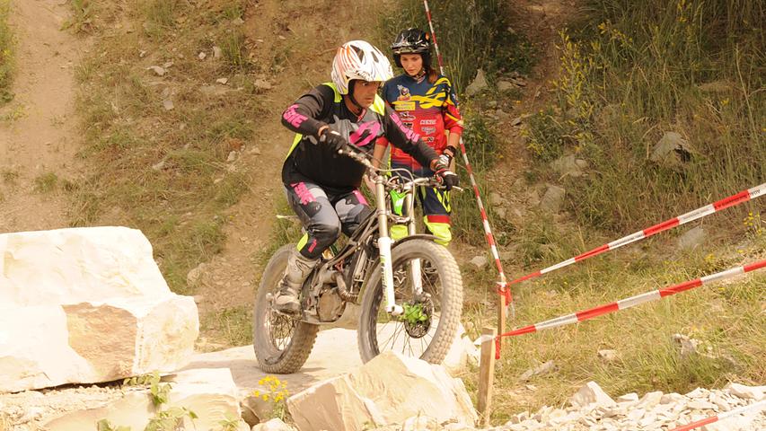Motocross im Steinbruch: Trial des MSC Fränkische Schweiz