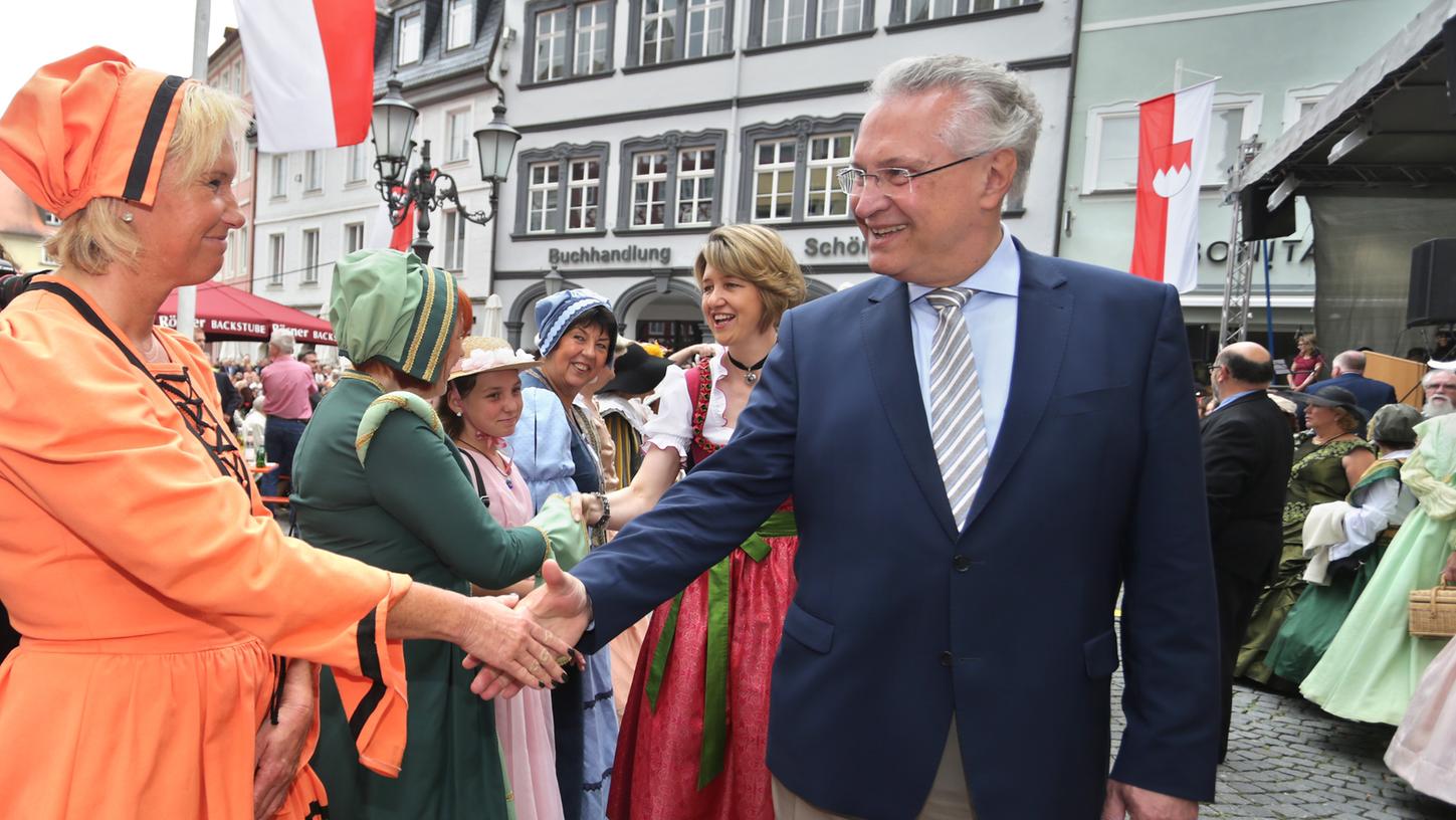 Auch der bayerische Innenminister Joachim Herrmann stattete dem "Tag der Franken" einen Besuch ab.