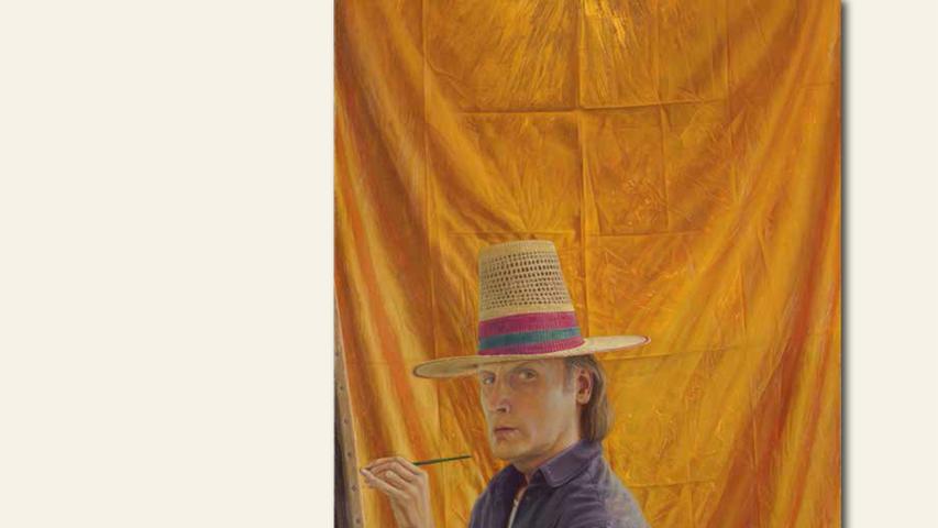 geb. 1952 in Erlangen
 lebt in Erlangen
 Selbstporträt mit äthiopischem Hut (2016)
 86 x 68 cm
 Öl auf Leinwand