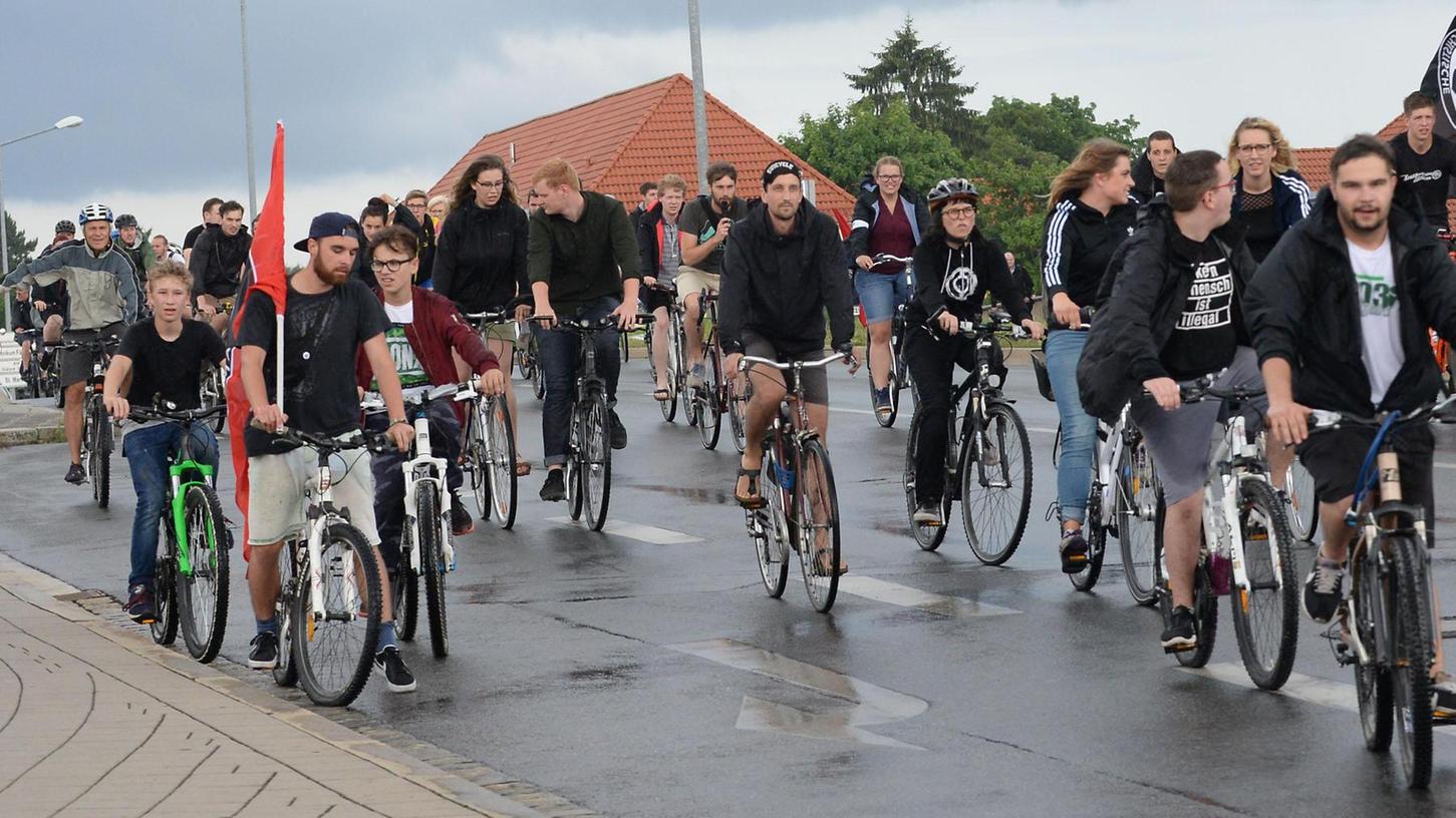 Fahrraddemo in Fürth: Protest gegen die AfD