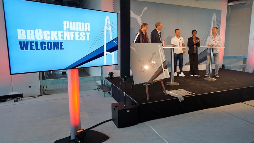 Sprinten mit Lothar: Die Puma Bridge ist fertig