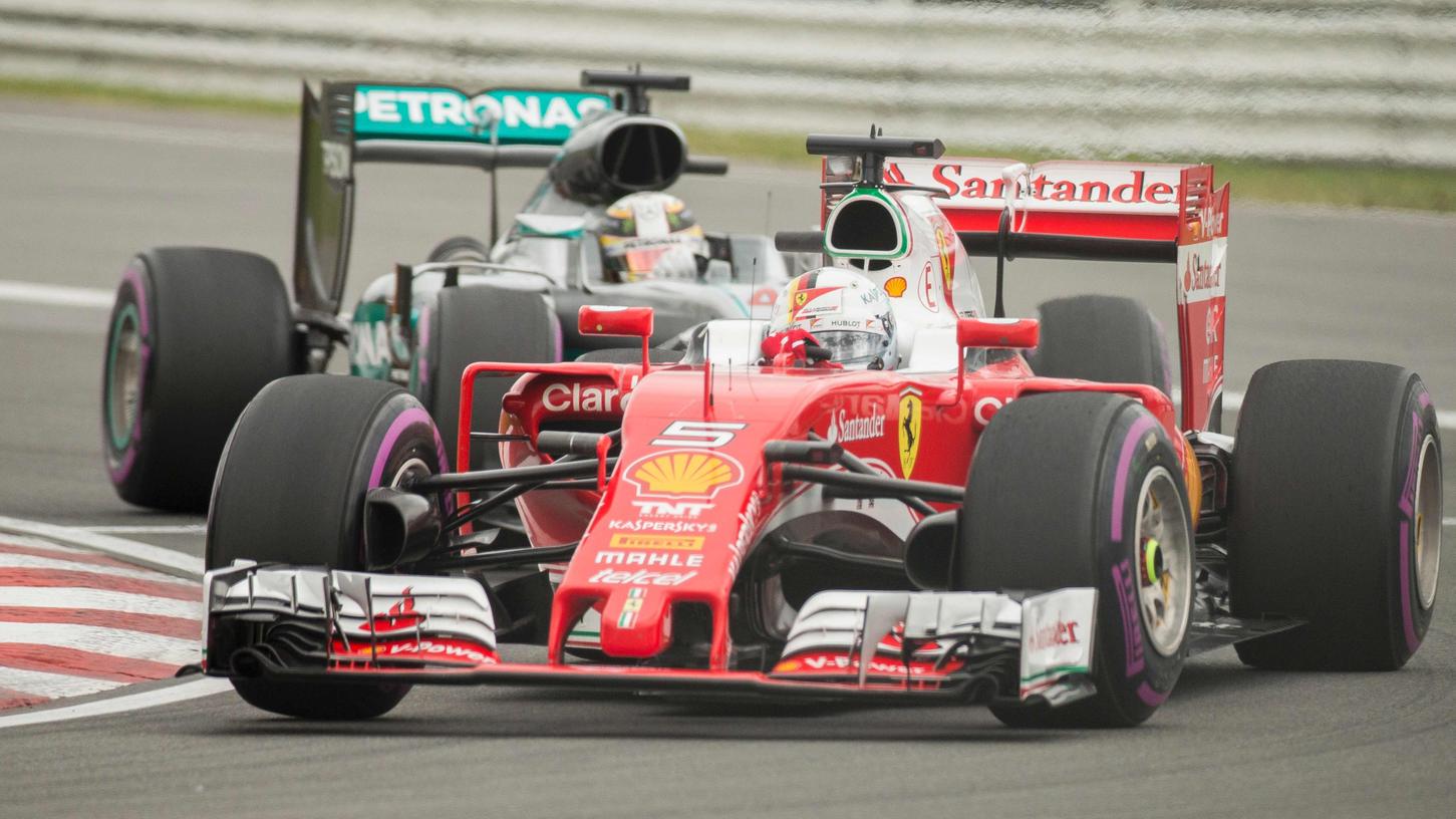 Bremstest bei Budapest: Vettel hat Hamilton im Nacken  