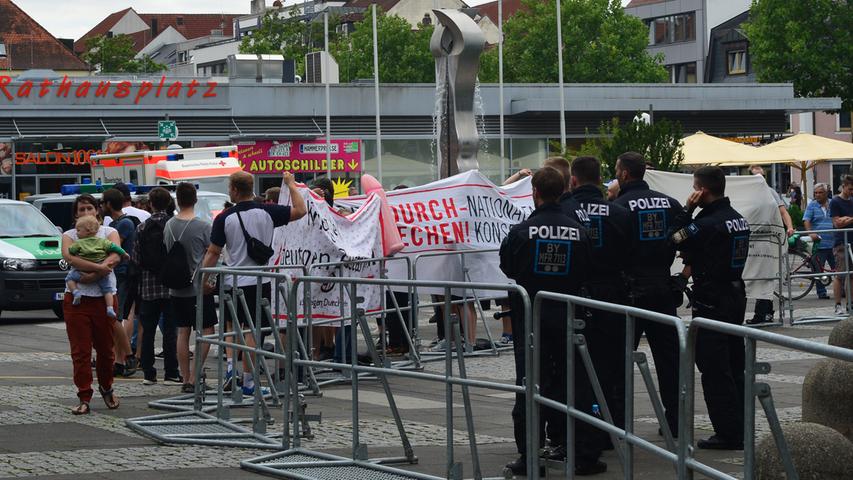Erlangen ist bunt: Bündnis demonstriert gegen " Dritten Weg"