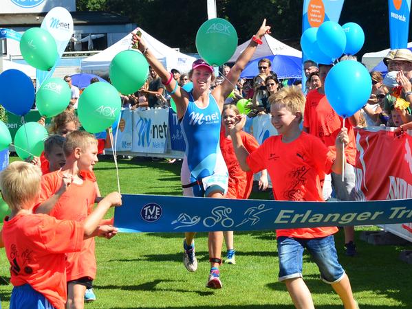 Siegerin im Kurztriathlon: Lena Gottwald. Siegerin im Kurztriathlon: Lena Gottwald.