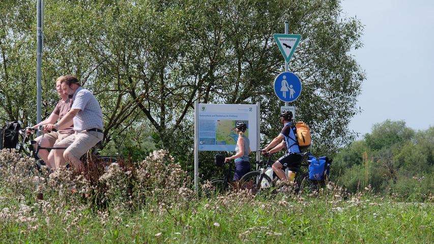Das Fränkische Seenland ist ein beliebtes Ausflugsziel bei Radfahrern.