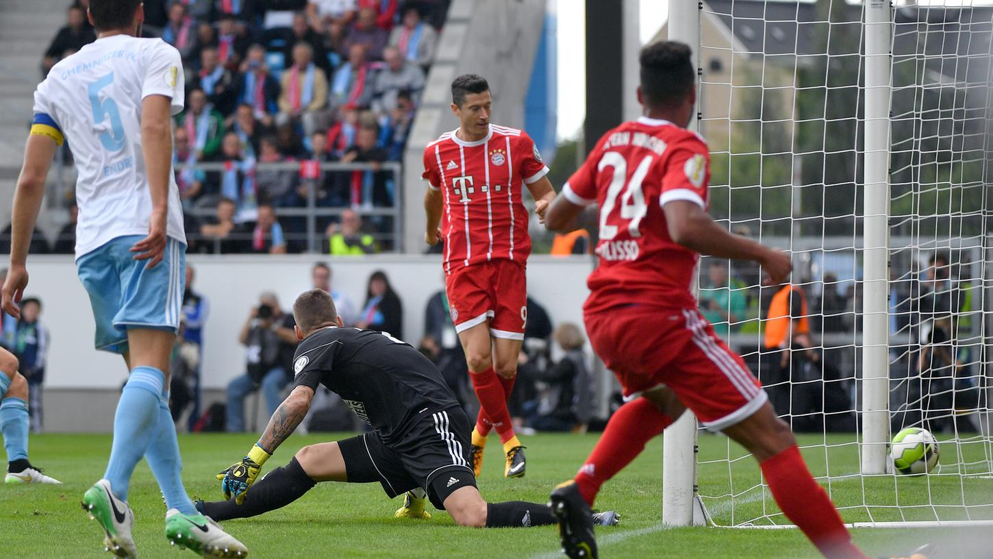 Gegen den Chemnitzer FC hatte der FC Bayern am Samstag leichtes Spiel.
