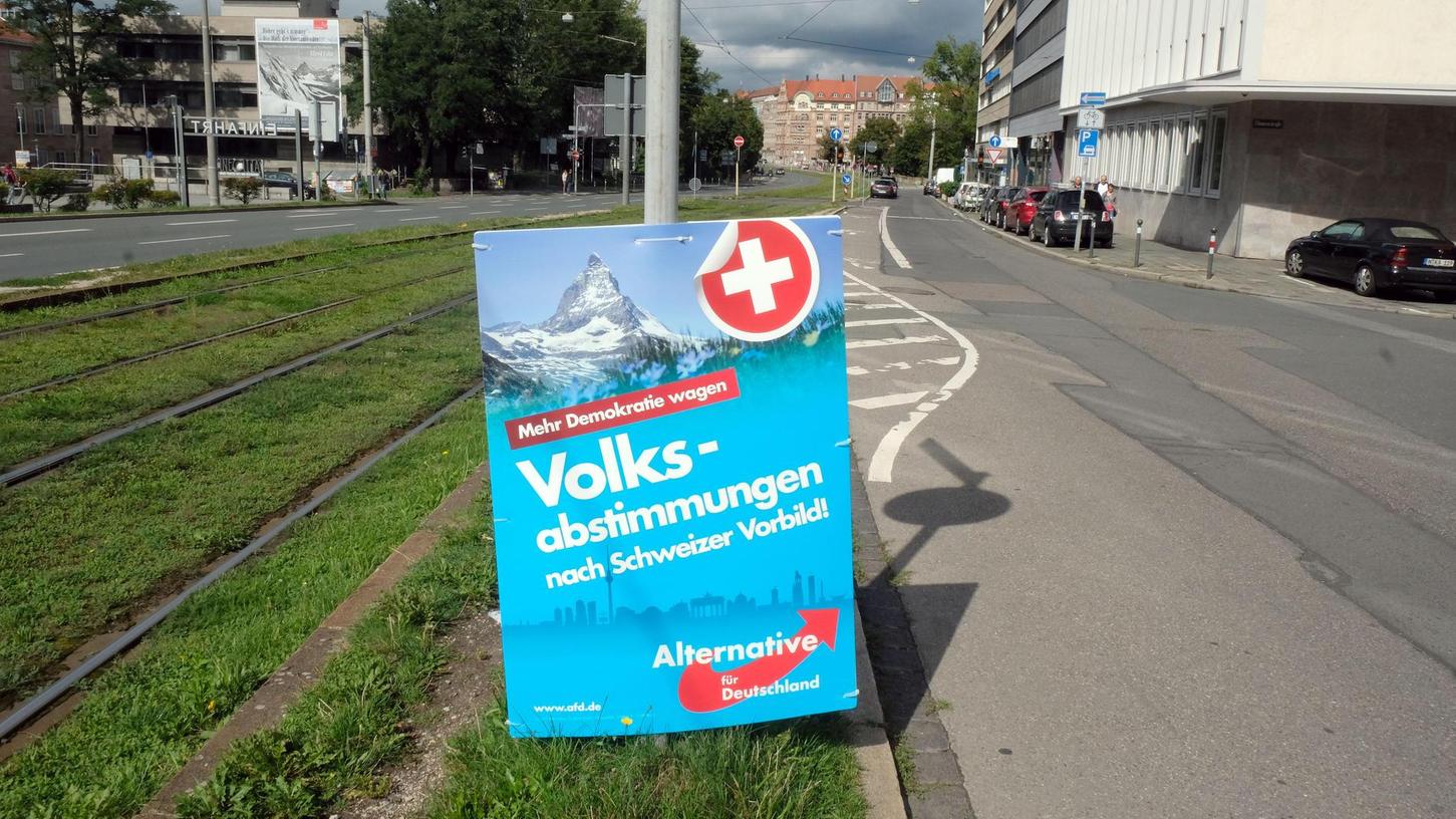 AfD hat in Nürnberg illegal Wahlplakate aufgestellt