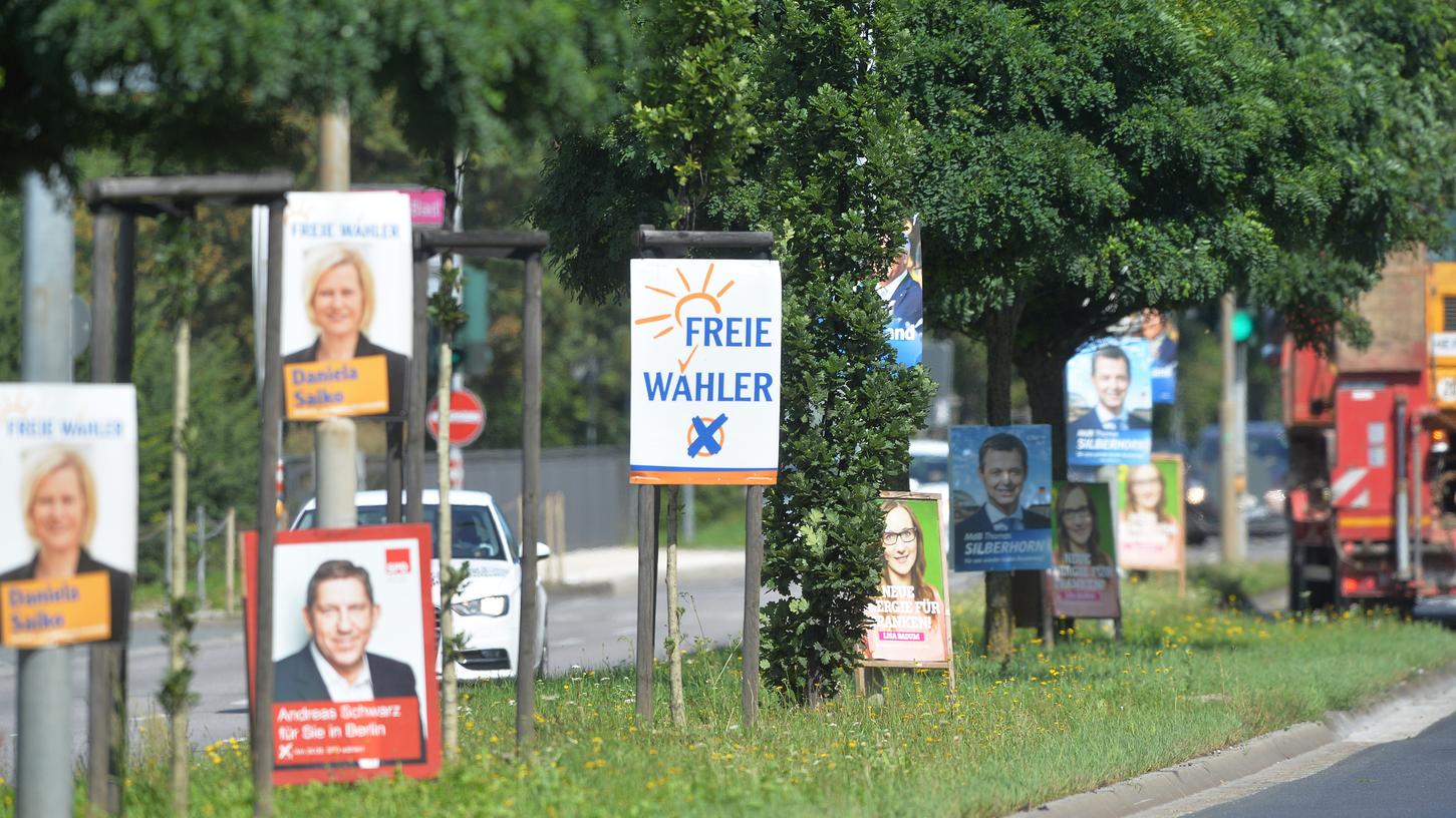 Wahlplakate in Forchheim.