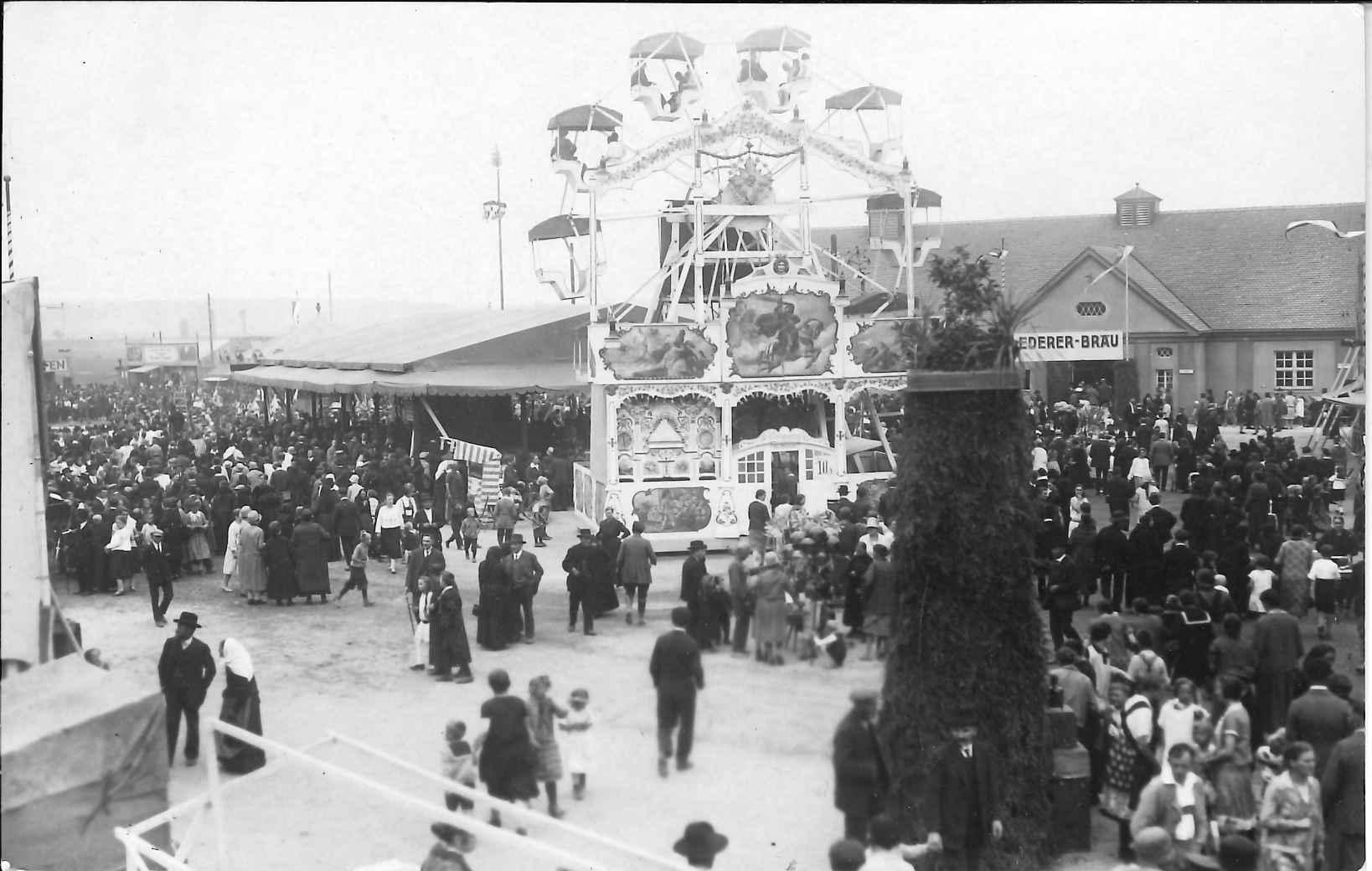 Vom Riesenrad aus bot sich den Gunzenhäusern auf der Kirchweih im Jahr 1931 ein ungewohnter Blick auf ihre Heimatstadt.