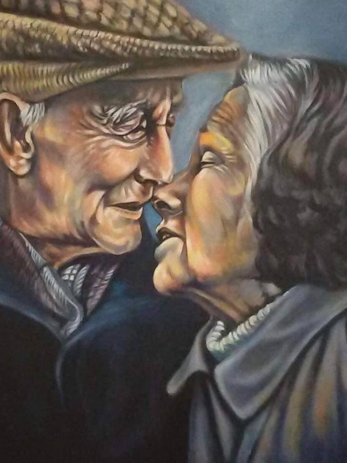 Ein anrührendes Bild eines älteren, vertrauten Paares.