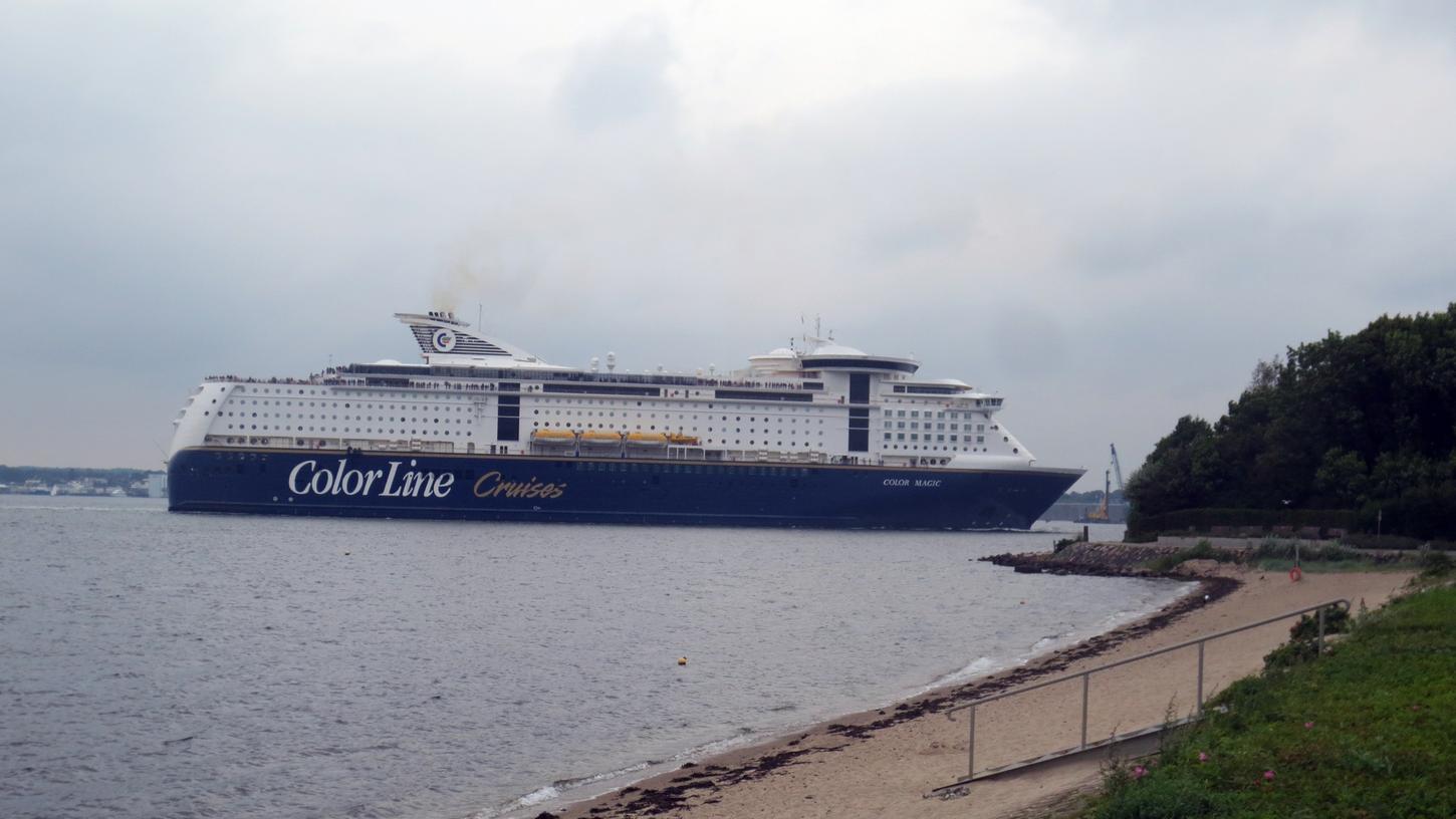Ein Schiff der Reederei Color Line, die täglich von Kiel nach Oslo fährt.