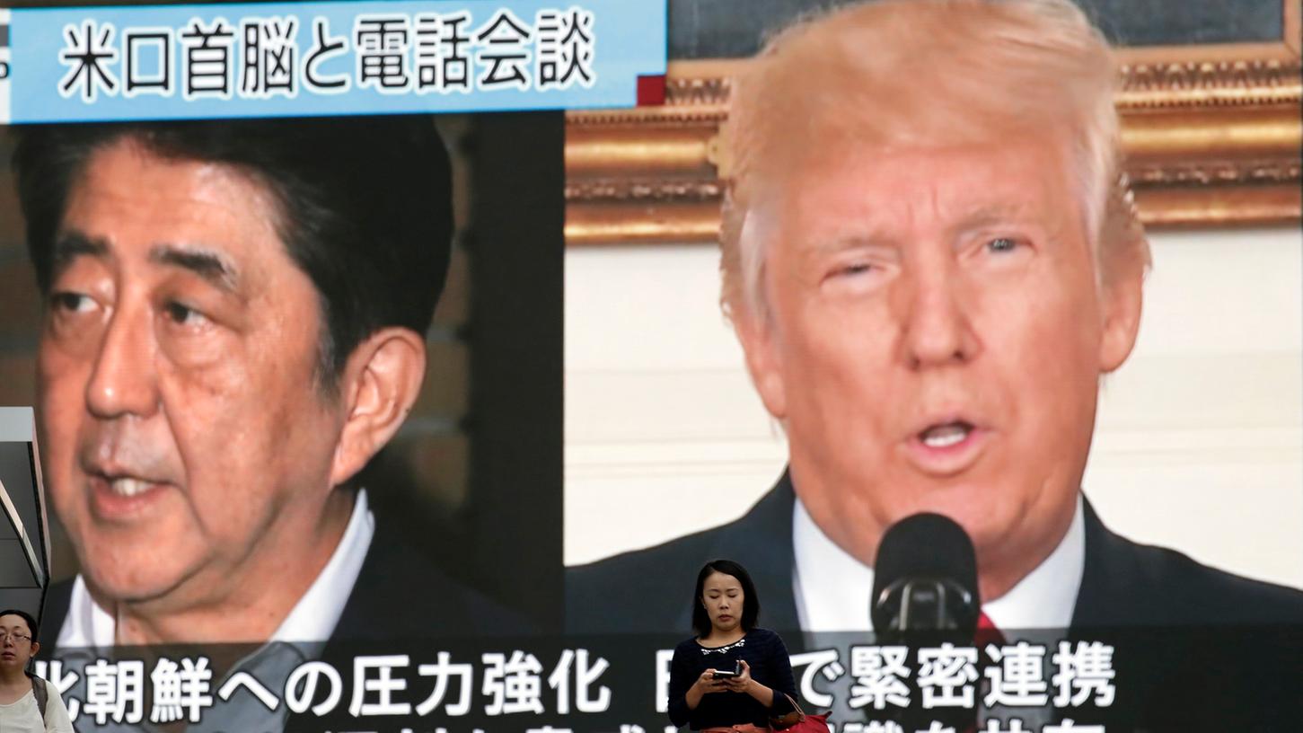 Der amerikanische und der japanische Präsident stehen in engem Austausch und verschärfen weiter den Druck auf Nordkorea.
