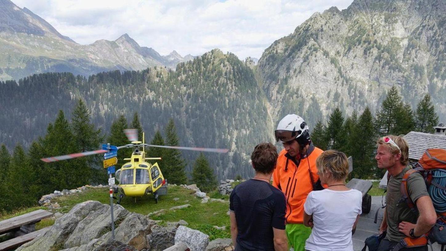 Bergsturz: Schwabacher wurden mit Heli ausgeflogen