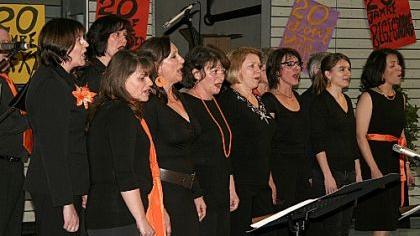 Das Vokalensemble «Sing A-Moll» umrahmte die Jubiläumsfeier des Vereins «Spielraum Kultur».