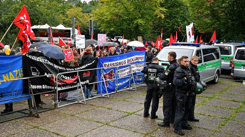 AfD-Auftritt in Nürnberg: 500 Menschen demonstrieren gegen Rechts