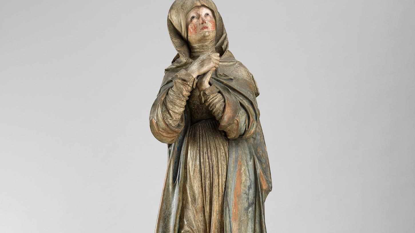 Auf diesem Bild ist eine Madonnenfigur aus Nürnberg zu sehen, von der gestohlenen Figur aus Bischberg gibt es kein Bild.