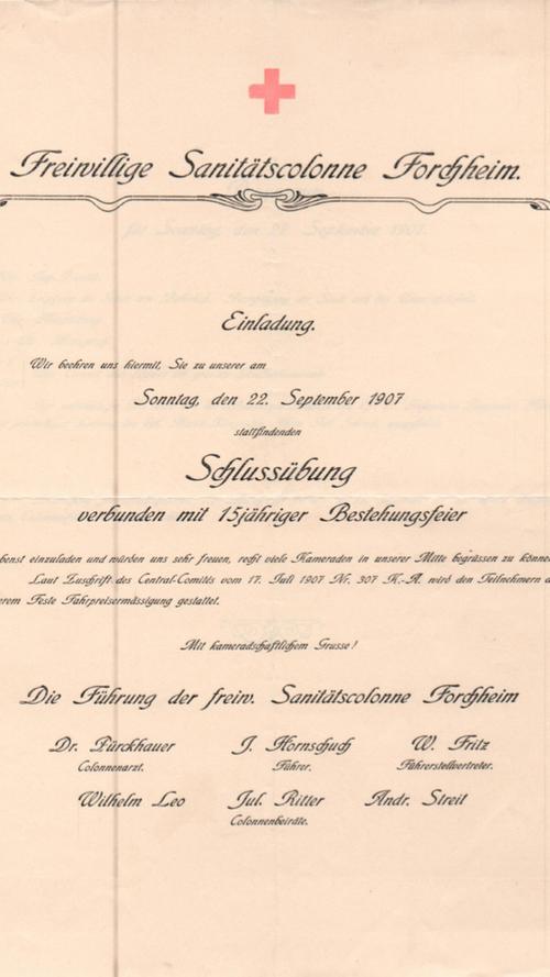Ein historisches Dokument von 1907
