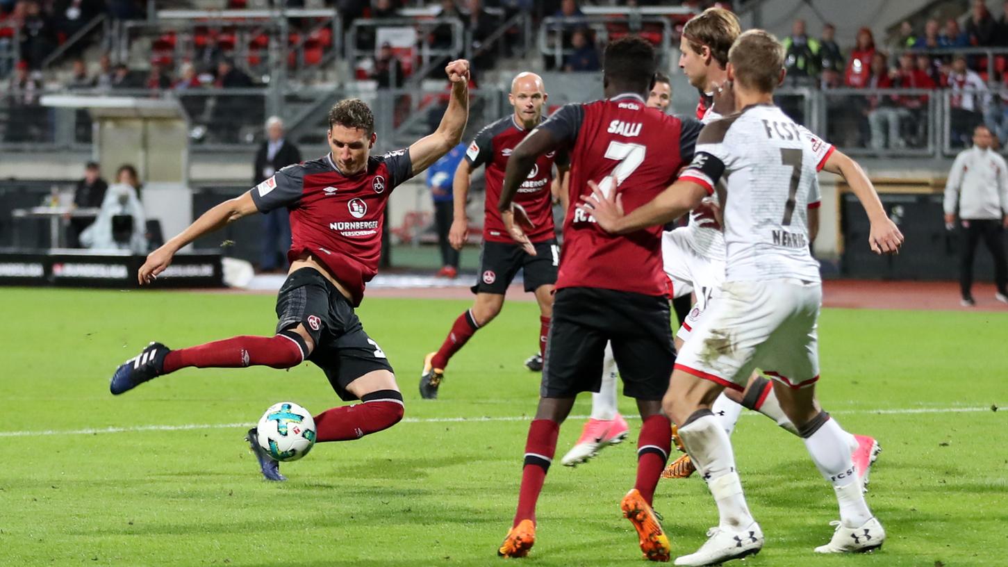 Georg Margreitter musste am Montag gegen St. Pauli im Sturm spielen.