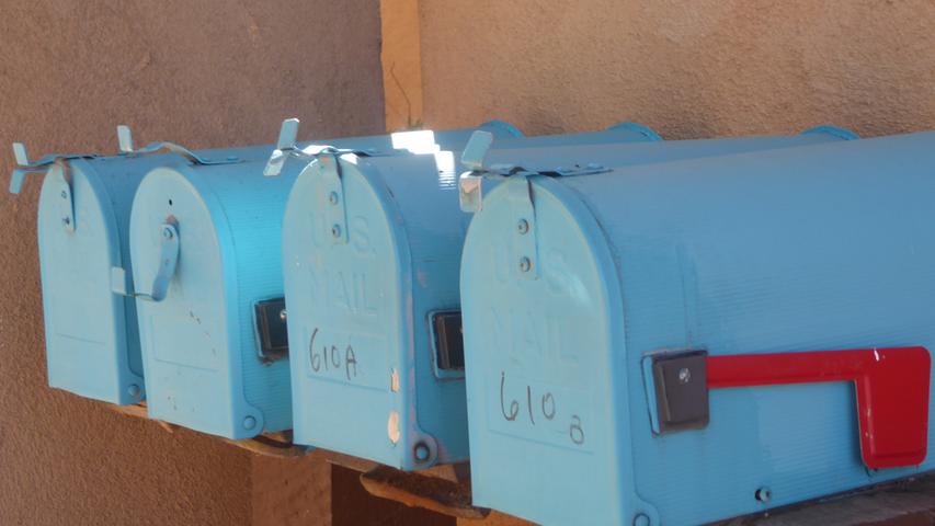 Selbst die Briefkästen in Santa Fe sind türkis.