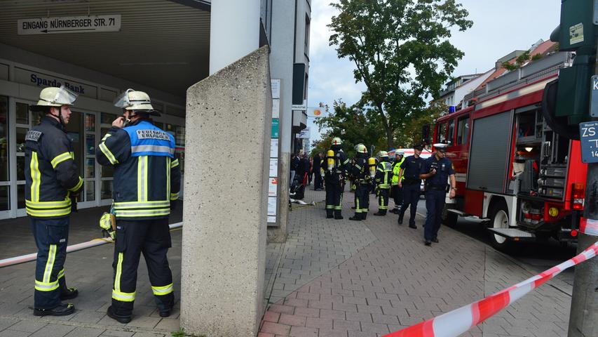 Alarm in Erlanger Sparda-Bank: Feuerwehr rückt aus 