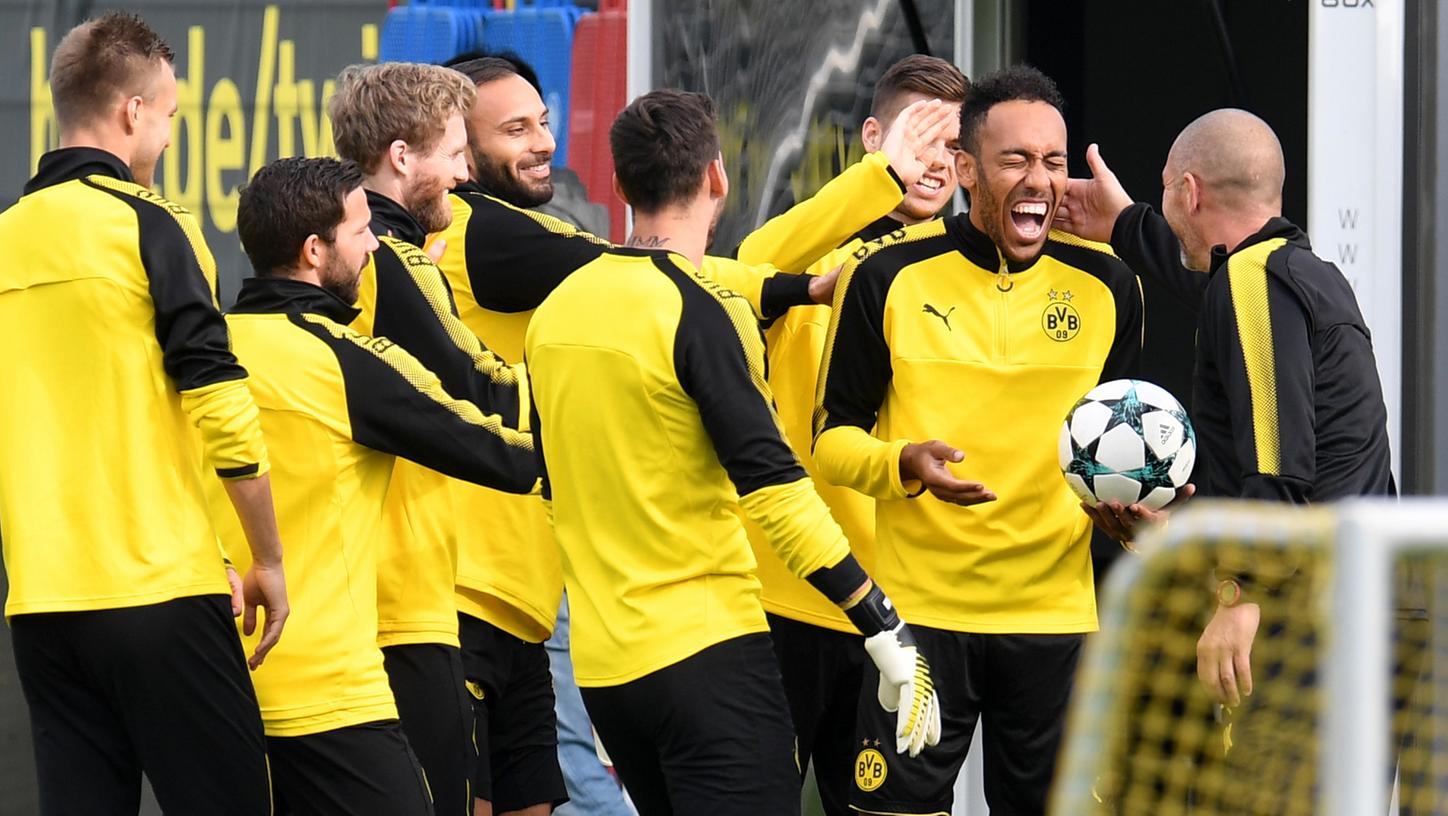 Vor dem Spiel in der Champions-League gegen Real Madrid ist die Stimmung bei Borussia Dortmund ausgelassen.