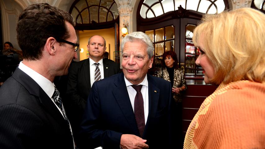 Der frühere Bundespräsident Joachim Gauck zu Besuch in Fürth