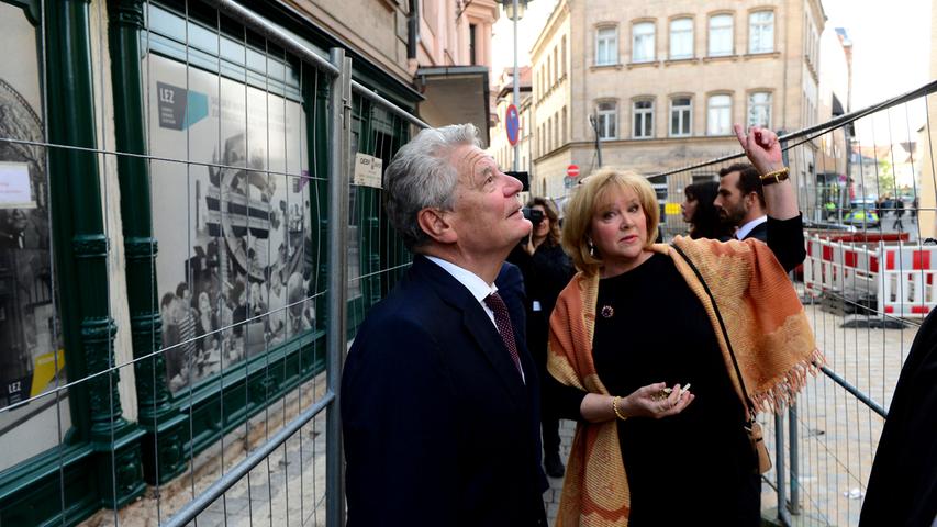 Der frühere Bundespräsident Joachim Gauck zu Besuch in Fürth