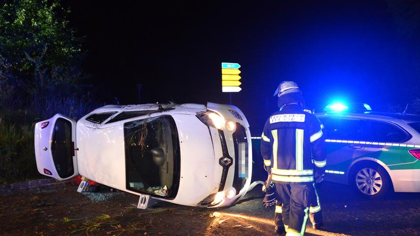 Erlangen: Schwerer Verkehrsunfall nach Kreisverkehr