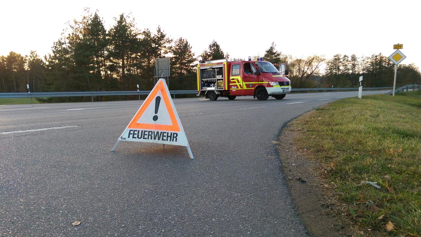 Die B299 in Grafenwöhr wurde am Mittwoch in beide Richtungen gesperrt.