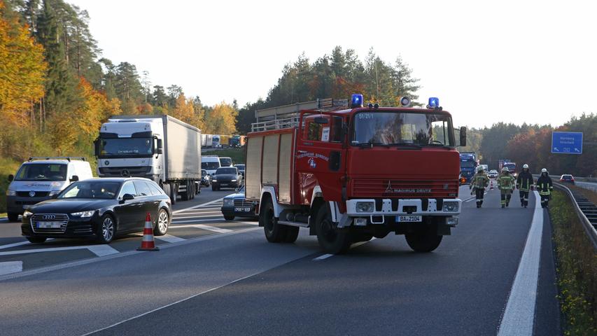 Überholmanöver auf A73 bei Bamberg endet mit Auffahrunfall