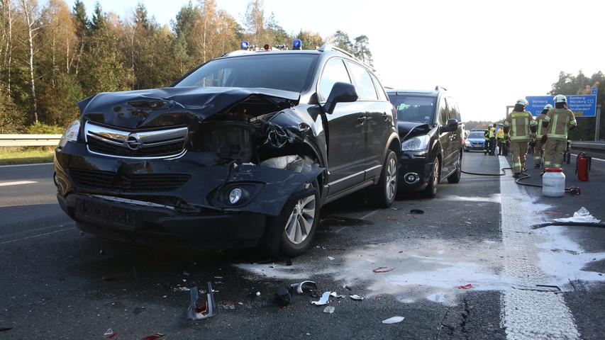 Überholmanöver auf A73 bei Bamberg endet mit Auffahrunfall