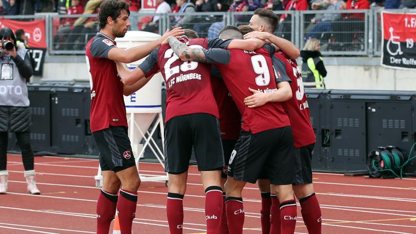 Das 2:1 erlöste den 1. FC Nürnberg, der nach dem Gegentreffer deutlich mehr Initiative gezeigt hatte.
