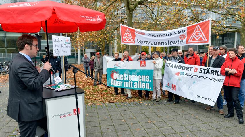 Erlangen: Siemens-Mitarbeiter protestieren gegen Stellenabbau
