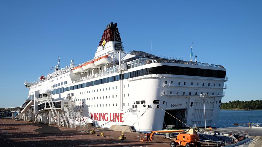 Das Fährschiff Cinderella von Viking Line auf der Route Stockholm - Åland.