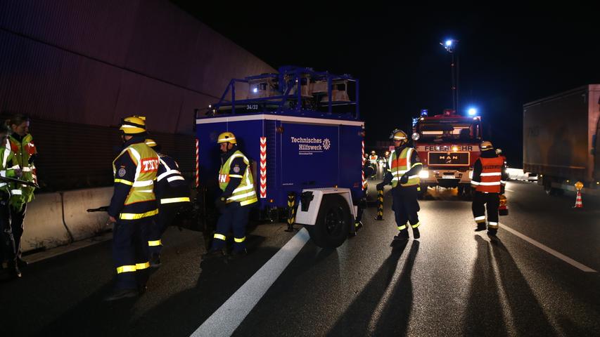 Mann stirbt bei Auffahrunfall auf der A6 bei Nürnberg