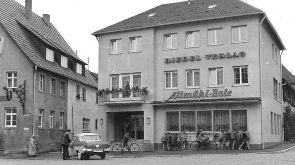 So sah das Geschäftshaus des Altmühl-Boten am Gunzenhausener Marktplatz einst aus.