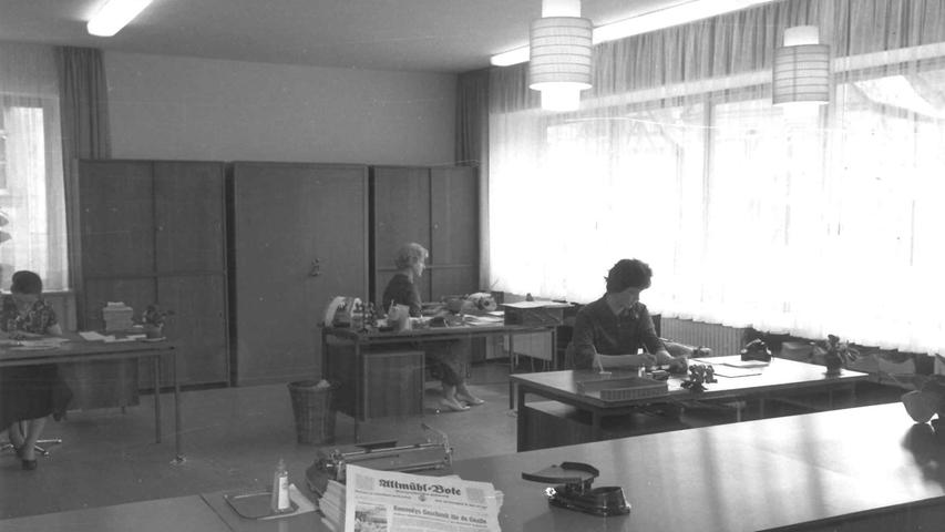 Die neue Geschäftsstelle des Altmühl-Boten wurde 1962 eröffnet.