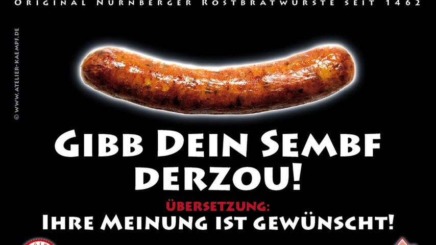 Kreative Nürnberger: Die Bratwurst zum Schmunzeln