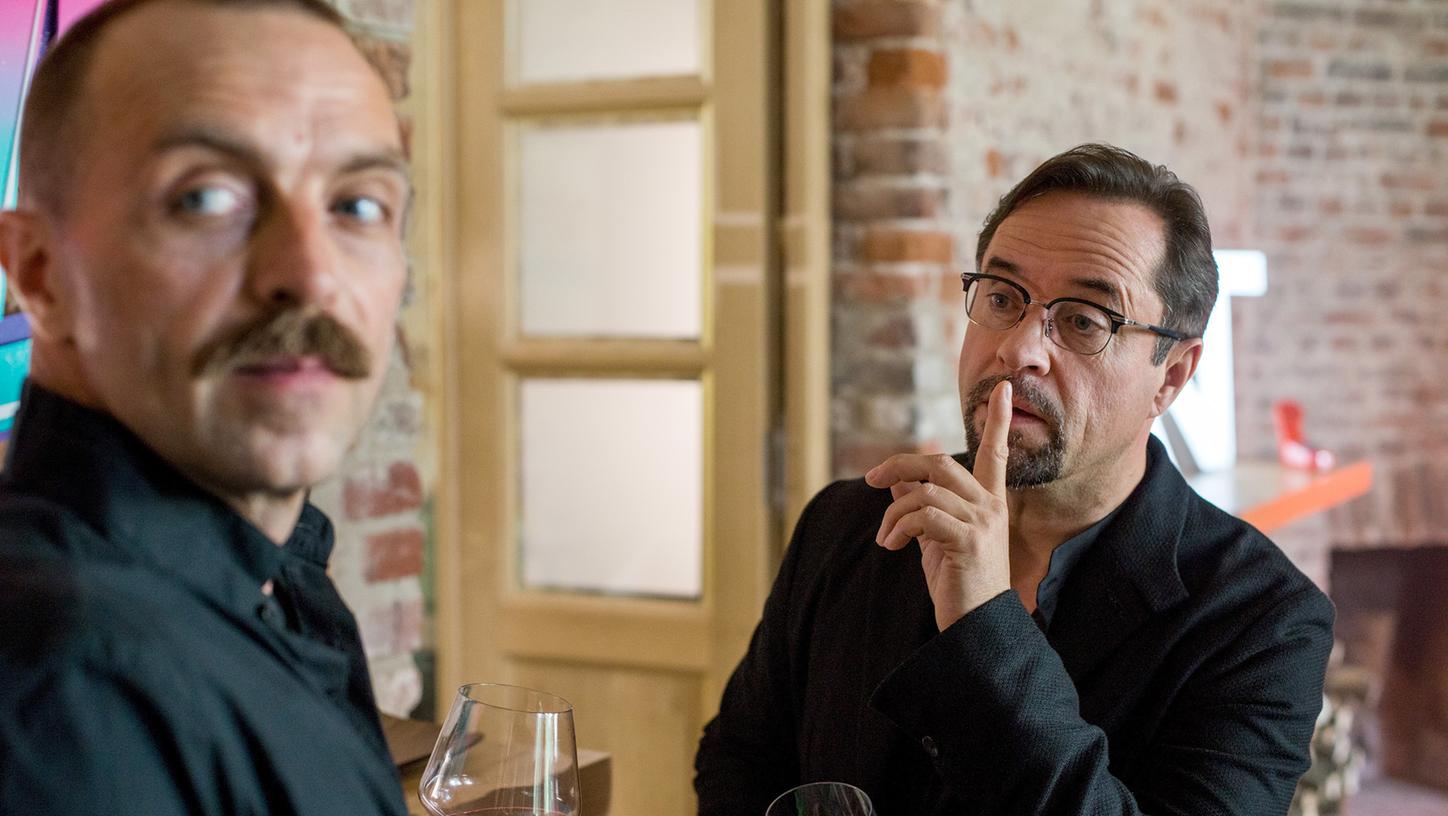 Der Meister und sein Schüler: Aktionskünstler Zoltan Rajinovic (links) wählte Professor Boerne (Jan Josef Liefers) als Lehrling aus.