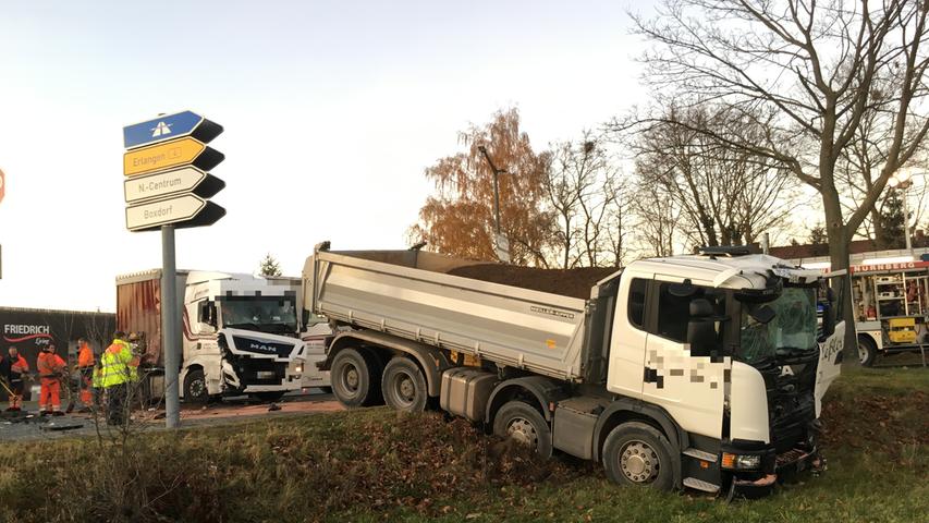 Nach Frontalkollision: Kreuzung in Großgründlach komplett gesperrt