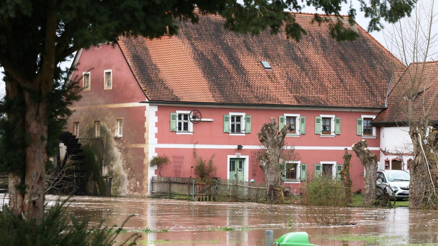 Hohe Pegelstände: Regen sorgte für Überschwemmungen