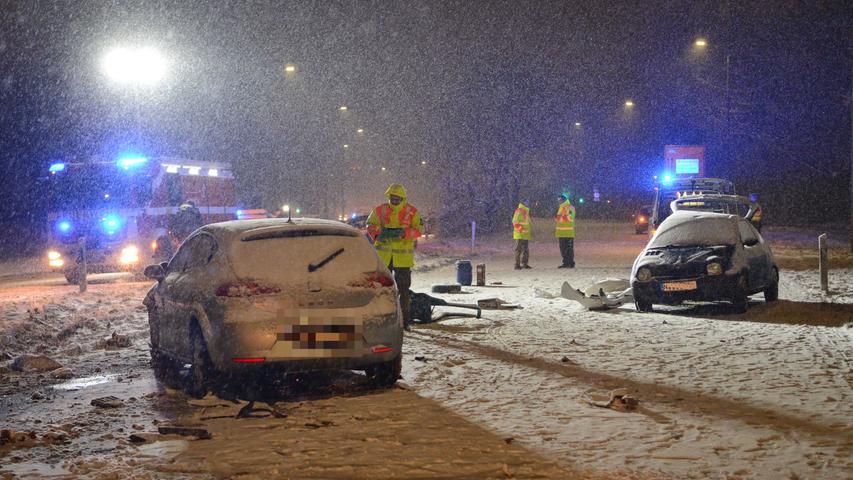 Tödlicher Unfall im Schnee: Beifahrer stirbt nach Kollision in Nürnberg