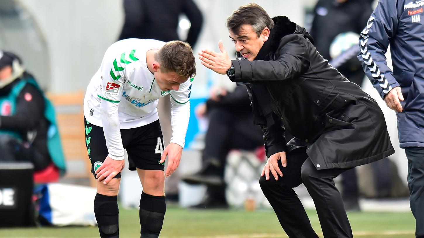 Damir Buric (rechts) wird gegen den 1. FC Heidenheim aller Voraussicht nach auf Patrick Sontheimer verzichten müssen.