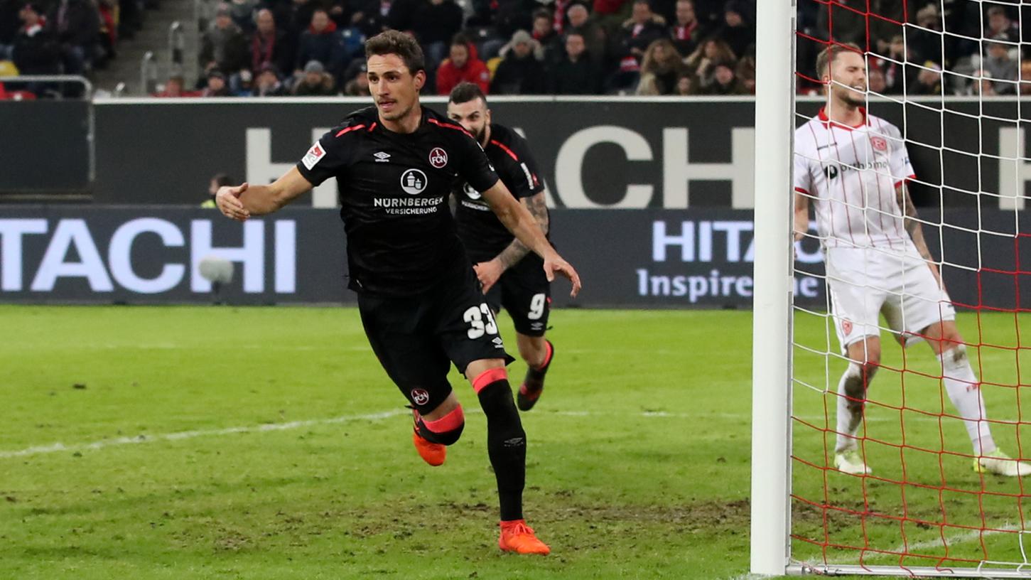 War gegen Düsseldorf mit einer Vorlage und einem Tor der Matchwinner: Nürnbergs Innenverteidiger Georg Margreitter. War gegen Düsseldorf mit einer Vorlage und einem Tor der Matchwinner: Nürnbergs Innenverteidiger Georg Margreitter.