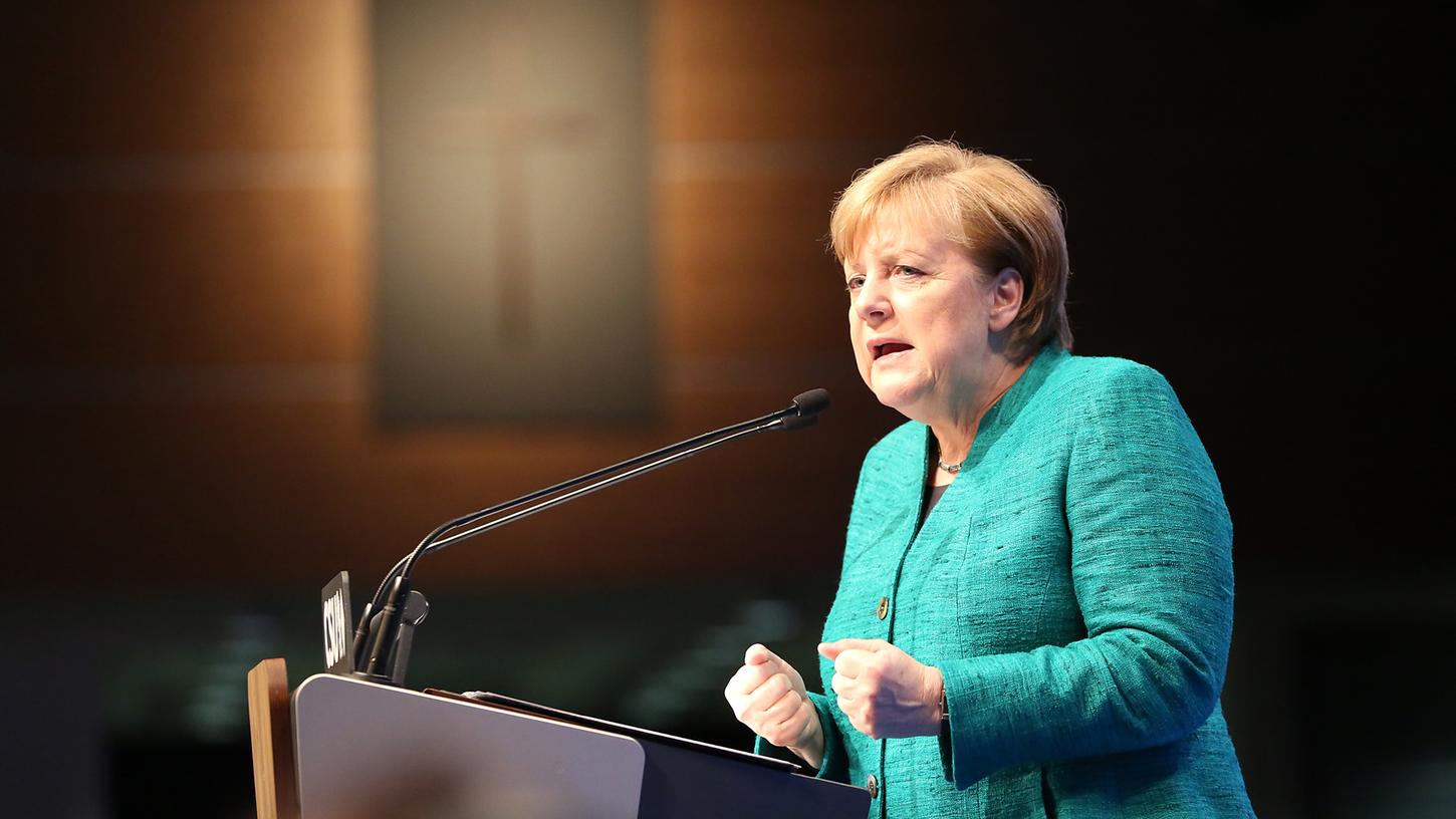 Angela Merkel beim CSU-Parteitag am Freitag in Nürnberg.