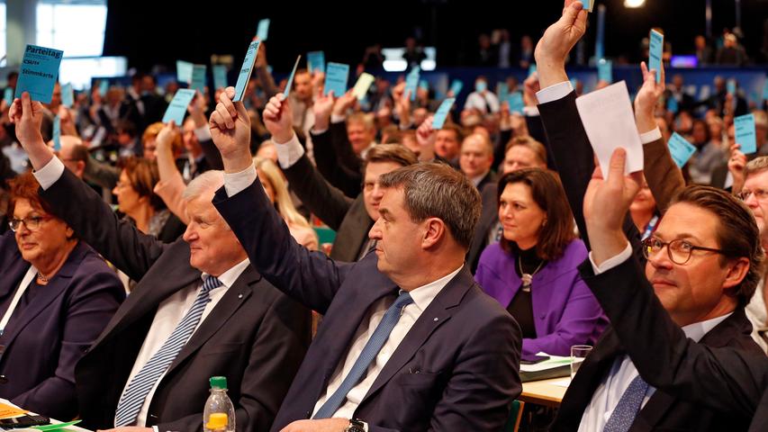 Söder, Seehofer und Stoiber: Der CSU-Parteitag in Bildern