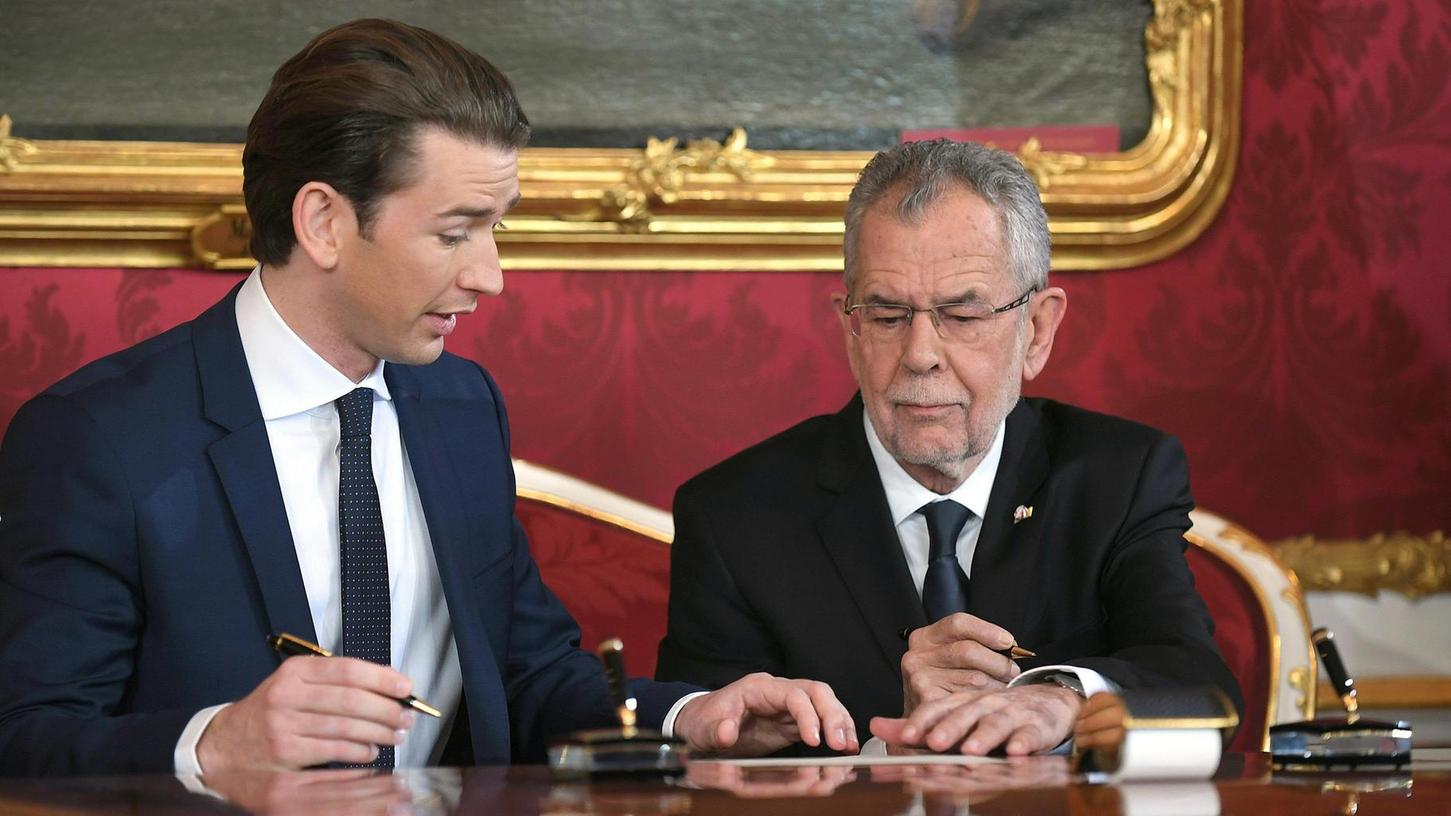 Österreichs neuer Bundeskanzler Sebastian Kurz wurde am Montag in Wien vereidigt.